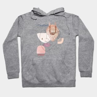 Abstract modern woman face Hoodie